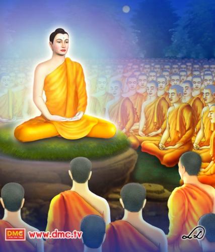 เมื่อวันเพ็ญขึ้น 15 ค่ำเดือน 3ของปีถัดมานับจากวันตรัสรู้ พระสงฆ์สาวก 1,250 รูป ที่เผยแผ่พระศาสนา อยู่ในที่ต่างๆได้เดินทางกลับมาประชุมกัน ณ วัดเวฬุวัน โดยมิได้นัดหมาย