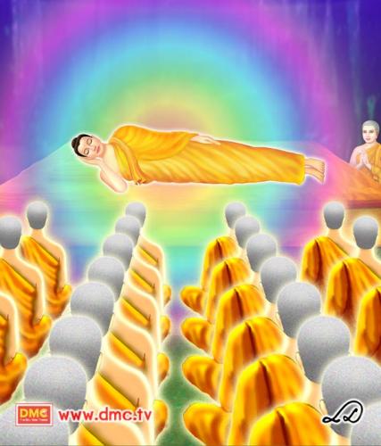 เมื่อประทานปัจฉิมโอวาทเสร็จสิ้นแล้วพระสัมมาสัมพุทธเจ้าได้เสด็จดับขันธปรินิพพาน ในเวลาใกล้รุ่งของคืนวันเพ็ญ 15 ค่ำ เดือน 6 เมื่อพระชนมายุได้ 80 พรรษา ตรงตามเวลาที่ทรงปลงอายุสังขารไว้